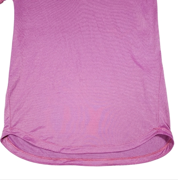 Lululemon What The Sports Tee Womens Size 6 Heathered Jewelled Magenta/Gold - Picture 7 of 12